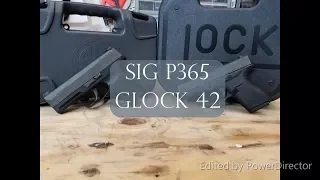 Sig Sauer P365 vs Glock42  Size Comparison