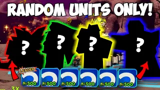 Random Units Only Vs. Leaderboard! | ASTD Challenge!