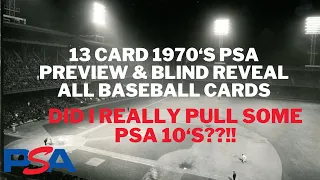 13 Card 1970's Baseball PSA Preview & Blind Reveal ...Did I just pull a 10?!