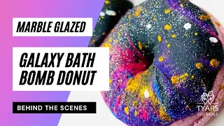 Make Marble Glazed Galaxy Donut Bath Bombs