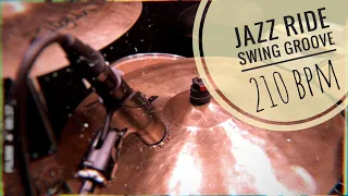 Jazz Swing Drum Groove | Backing Track | 210 BPM