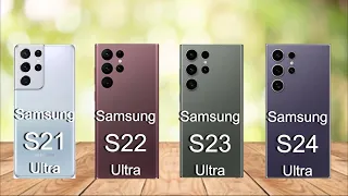 Samsung Galaxy S21 Ultra Vs Galaxy S22 Ultra Vs Galaxy S23 Ultra Vs Galaxy S24 Ultra SPECS REVIEW