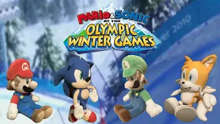 Mario & Sonic At The Winter Olympic Games | Snowboard Cross | DC Plush Gaming #73