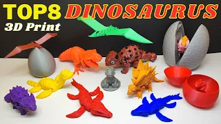 Top 8 Articulated Dinosaurs to 3D Print _ S3 | 3D Printed  Articulated Animals Toys