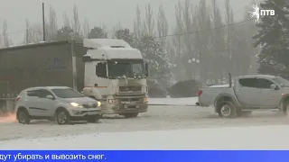 Из-за обильного снегопада на трассе Пермь-Екатеринбург огромные пробки