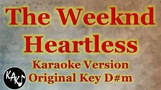 Heartless Karaoke - The Weeknd Instrumental Original Lower Higher Female Key