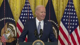 WATCH: Biden calls for Ukraine aid, defends his record on economy and infrastructure spending