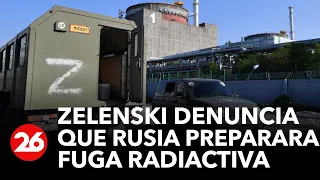 Zelenski denuncia que Rusia preparara fuga radiactiva en la central nuclear de Zaporiyia | #26Global