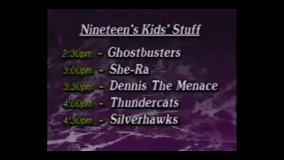 Weekday Cartoon Line up with commercials and bumpers | 1986