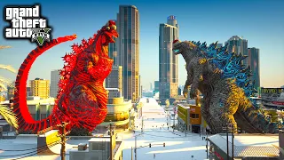 Godzilla Vs Shin Godzilla Epic Christmas Battle ( GTA V Mods )