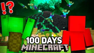 We Survived 100 Days Near a Zombified Volcano in Minecraft - Maizen JJ and Mikey