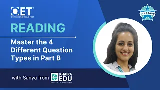 Live class with Khaira EDU: OET Reading - Master the 4 Different Question Types in Part B