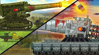 Soviet Mortar-Monster vs Gustav - Cartoons about tanks