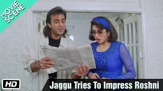 Jaggu Tries To Impress Roshni - Movie Scene - Gumrah - Sanjay Dutt, Sridevi