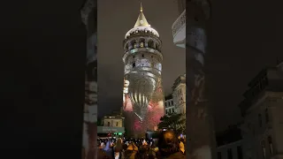 Galata Kulesi 29 Ekim 2021 Cumhuriyet Bayramı video mapping gösterisi