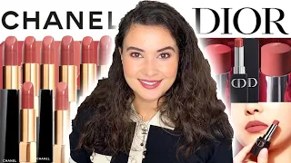 NEW Chanel VS Dior | Lipstick Roundup | Chanel Rouge Allure VS Dior Rouge Forever