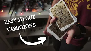 4 EASY One-Handed Cut Variations || Cardistry TUTORIALS