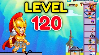 Hero Tower War's Level 120: Kill Dragon Solution Gameplay Walkthrough