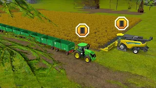 Farming Simulator 16 How To Harvest Canola And Make A Long Trali ? Fs 16 Gameplay ! timelapse #fs16