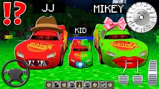 How JJ and MIKEY CONTROL Little Creepy McQueen Family at 3:00am? - in Minecraft Maizen