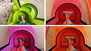 All 4 Trapdoor Water Slides at DreamWorks Water Park New Jersey