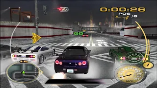 MIDNIGHT CLUB 3 GAMEPLAY IN TOKYO FULL HD 1080p [PCSX2 1.7.0] 02 SKYLINE X MCLAREN F1 LM