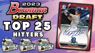 2023 Bowman Draft Top 25 Hitters | MLB Top Prospects to Chase | Bowman Chrome Baseball Cards