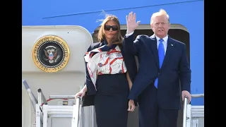 Live: Donald Trump arrives in UK for three-day state visit | ITV News