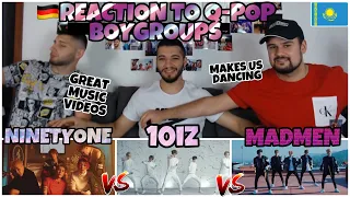 Reaction to QPOP BOYGROUPS: Ninety one "Su Asty" vs. 10iz "Alemime er" vs. Mad Men "Бері жақында"