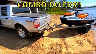 COLOCANDO NA ÁGUA O JET SKI SEADOO GTI 170 COM A FORD RANGER (FDS NA REPRESA)