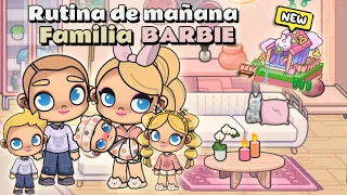 RUTINA DE MAÑANA FAMILIA BARBIE👱‍♂️👱‍♀️👧🧒👶 #avatarworld #barbie