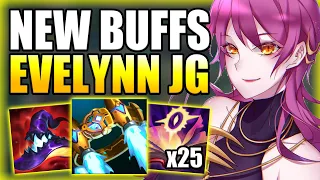 HOW TO PLAY EVELYNN JUNGLE & CARRY AFTER THE NEW BUFFS! Best Build/Runes S+ Guide League of Legends