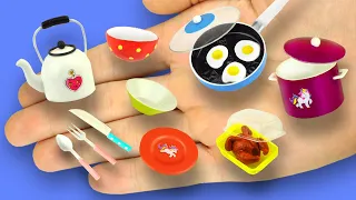 diy miniature dishes for dollhouse