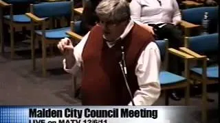 Malden City Council Meeting 12/6/11