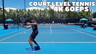 Lorenzo Sonego & Emil Ruusuvuori Court Level Practice | 2022 Australian Open (4K 60FPS)