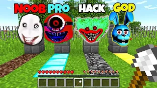 Minecraft Battle: NOOB vs PRO vs HACKER vs GOD: SCARY GRAVE CHALLENGE HORROR Minecraft Animation