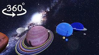 🌌Solar System - 360° Minecraft [VR]  4K 60FPS🌎