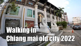 Chiang Mai Old City Walking 2022 Thailand - 4K ultra HD