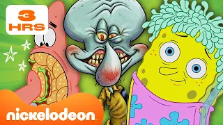 Plus de 3 heures des moments les plus drôles des nouveaux épisodes de Bob l'éponge ! 😂 | Nickelodeon