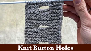 Knit Horizontal Buttonholes for Sweaters