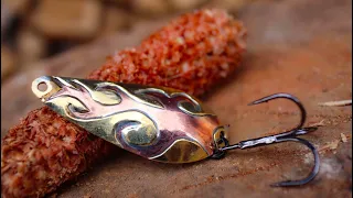 Making Copper-Fire spoon lure for fishing