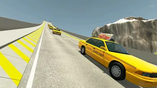 crazy taxi drivers jumped from the springboard  beamng drive  Ayaim