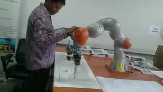 Lead through programming using KUKA LBR iiwa