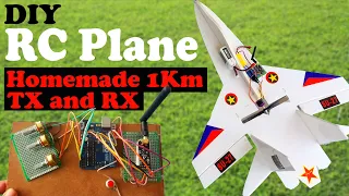 DIY RC Jet Plane Homemade: RC Plane Making with Transmitter & Receiver using NRF24L01 & Arduino