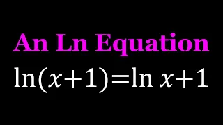 A Quick and Easy Log Equation | Can you solve?