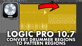 Logic Pro 10.7 - Convert DRUMMER Regions to PATTERN Regions