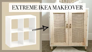 Extreme Ikea Makeover [Ikea Kallax Caning DIY]