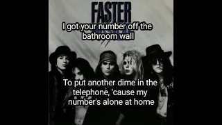 FASTER PUSSYCAT  - Bathroom Wall (lyric video)