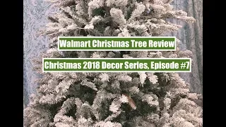 Walmart Holiday Time (T-49) 7.5 Ft Pre-Lit Flocked Birmingham Fir Christmas Tree Assembly and Review