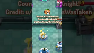 The perfect Witch placement counters the Mega knight! 🧹⁠